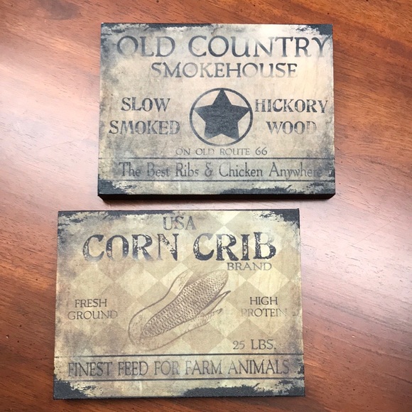 Country Farmhouse Canvas Art Prints (Set of Two) Handmade - Picture 5 of 5